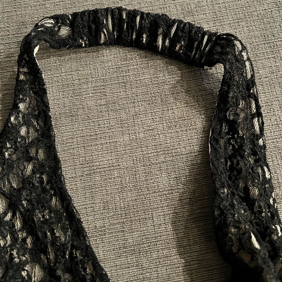 WHBM Black Lace Halter Top - Picture 7 of 9